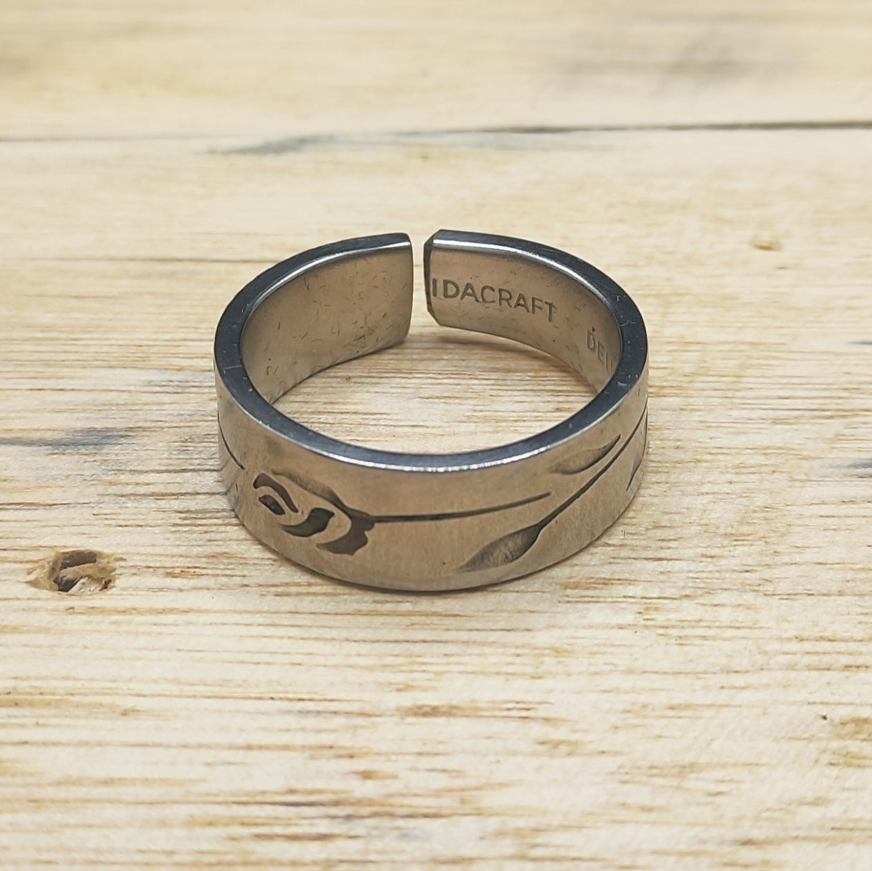 Stainless steel floral ring