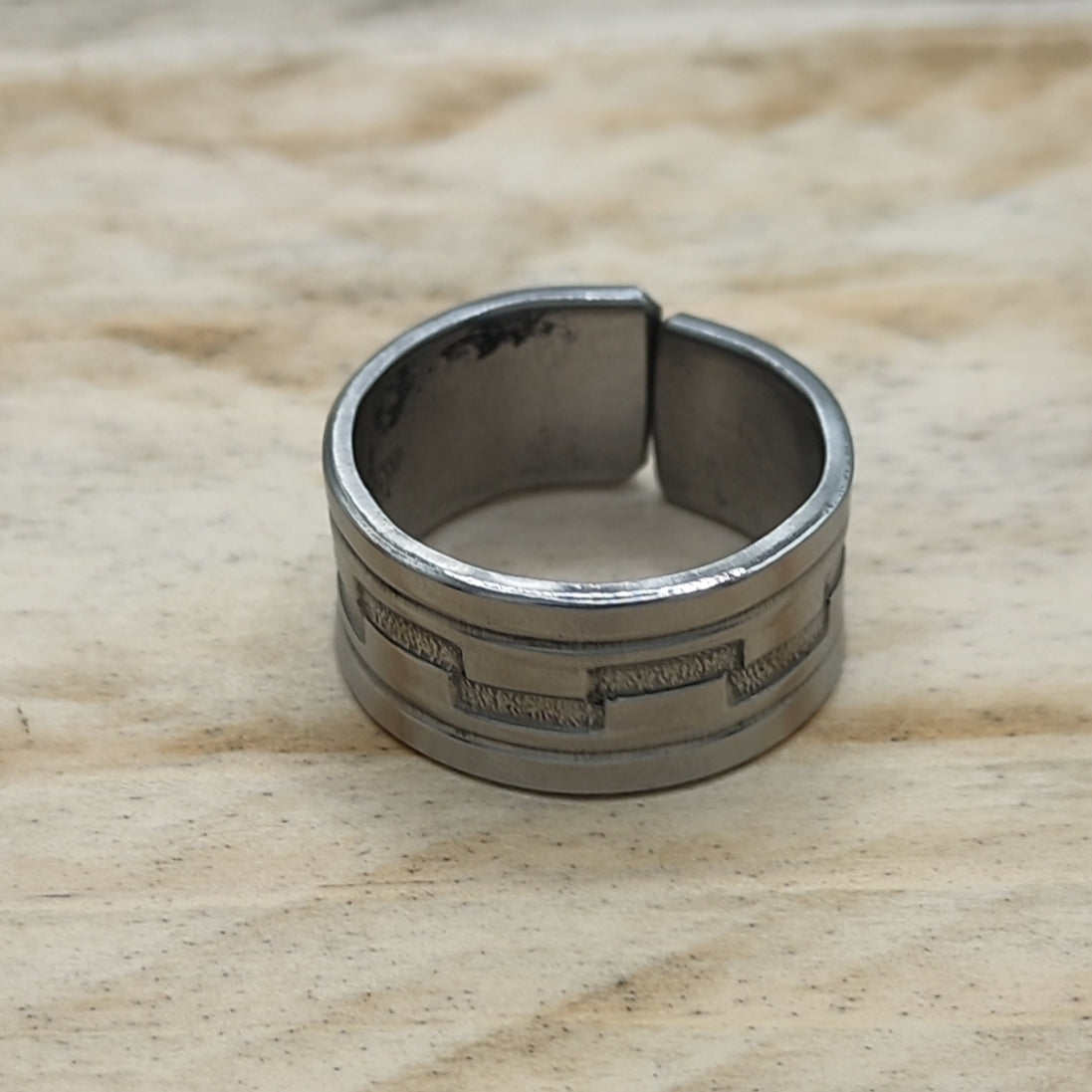 Stainless steel Geometric ring