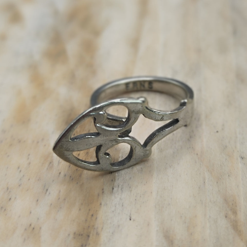 Winged Ring Silver Plated