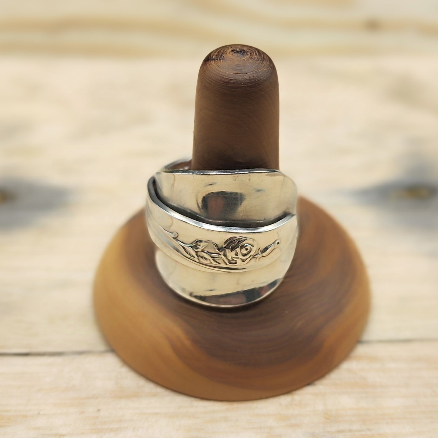 Chunky wrap around spoon ring