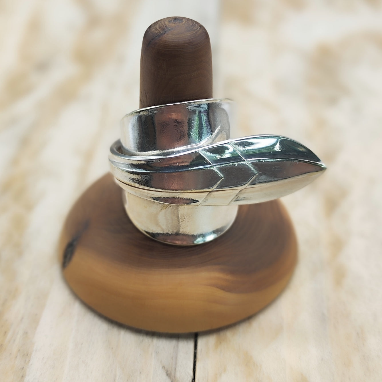 Chunky wrap around spoon ring