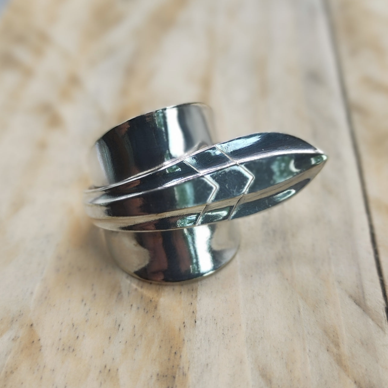 Chunky wrap around spoon ring