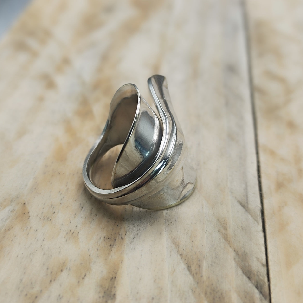 Chunky wrap around spoon ring