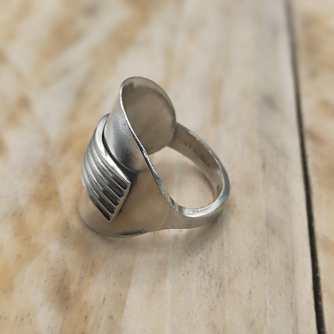 Chunky wrap around spoon ring