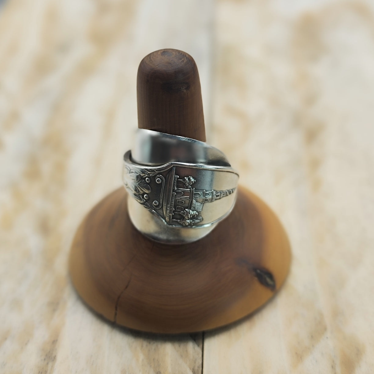 Chunky wrap around spoon ring
