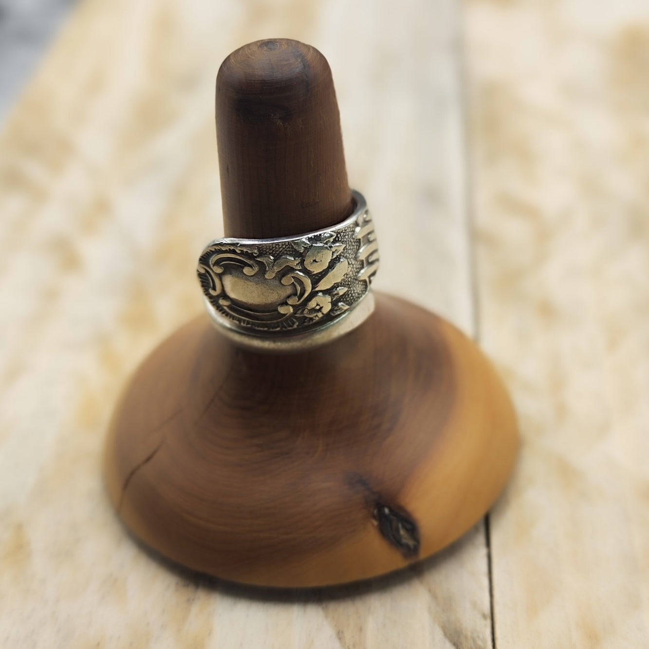 Wrap around spoon Ring Silver Plated