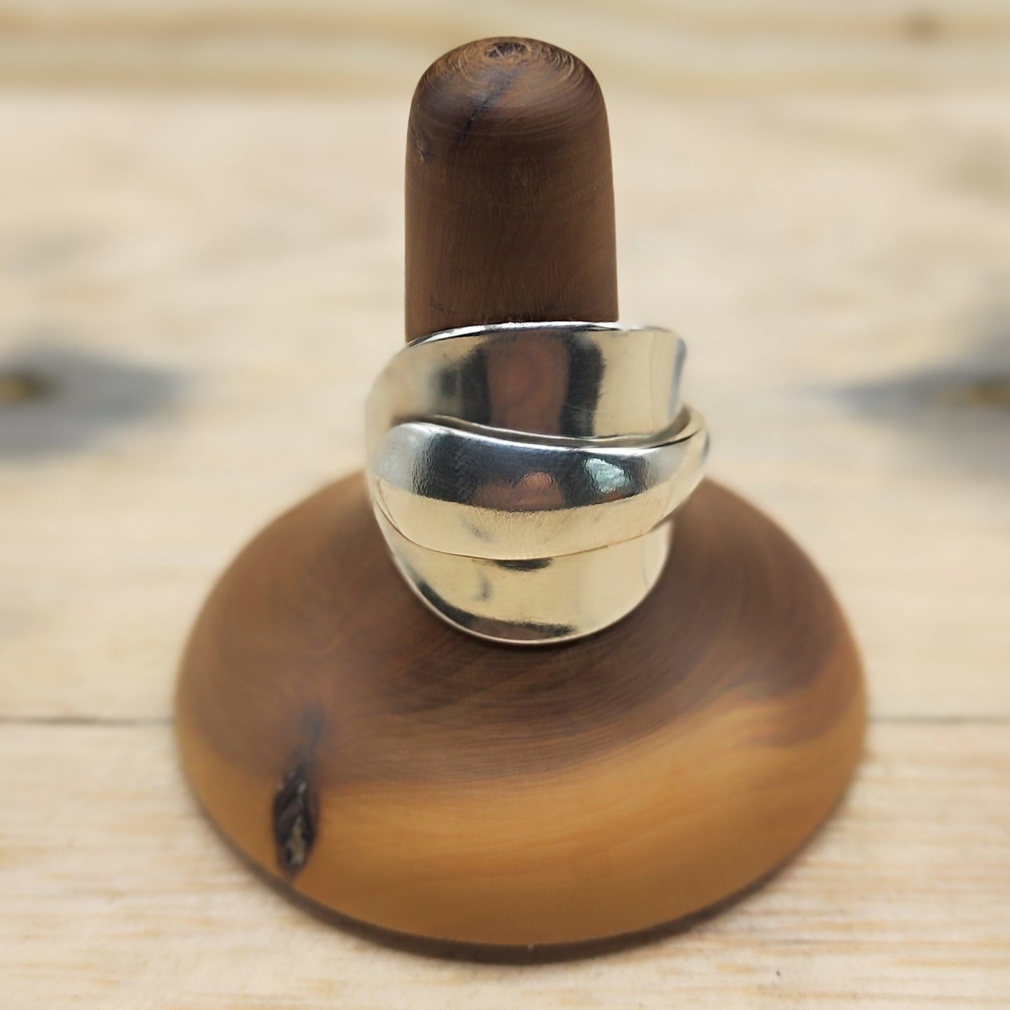 Chunky wrap around spoon ring