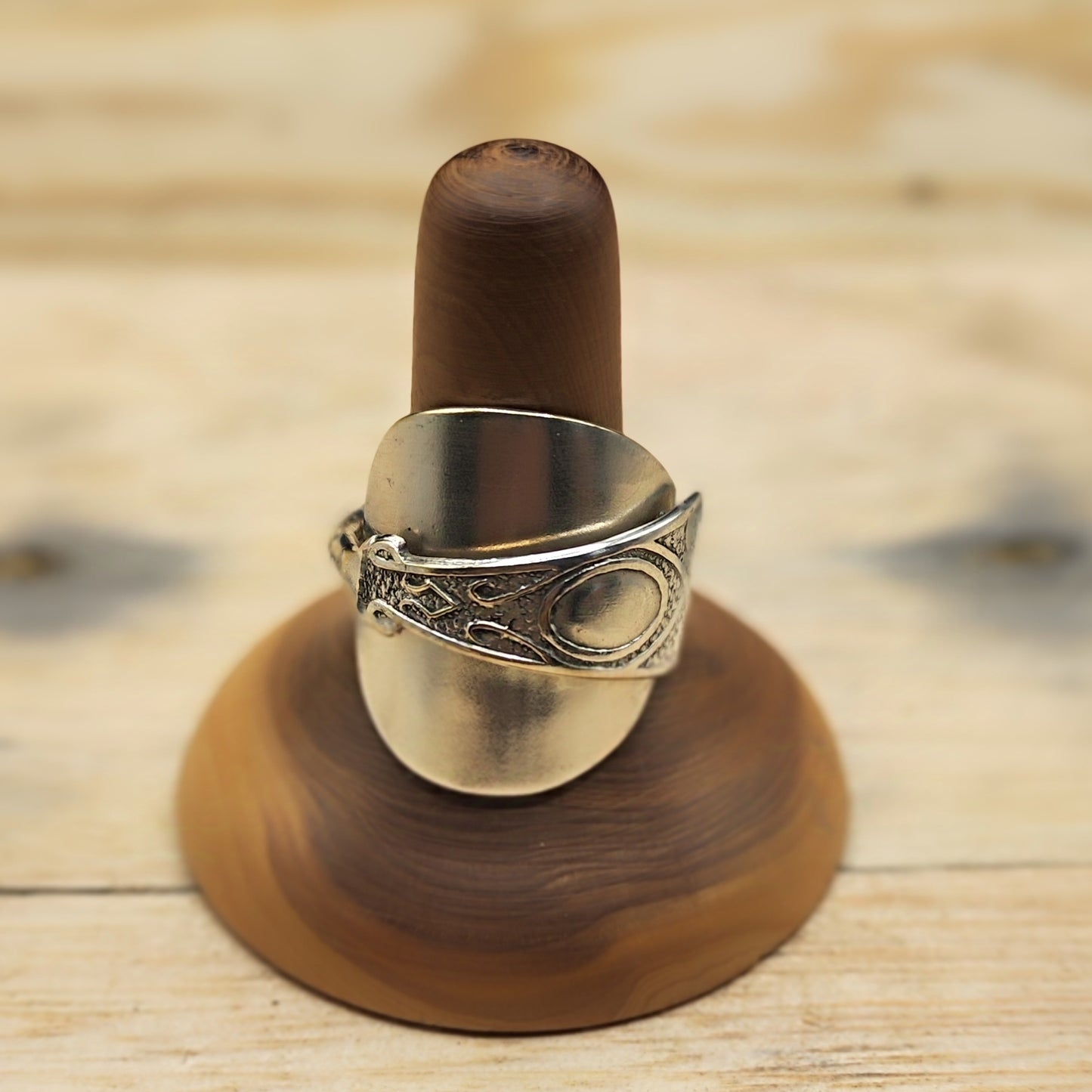 Chunky wrap around spoon ring