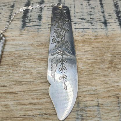 Silver plated bookmark
