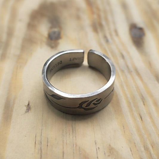 Stainless steel floral ring