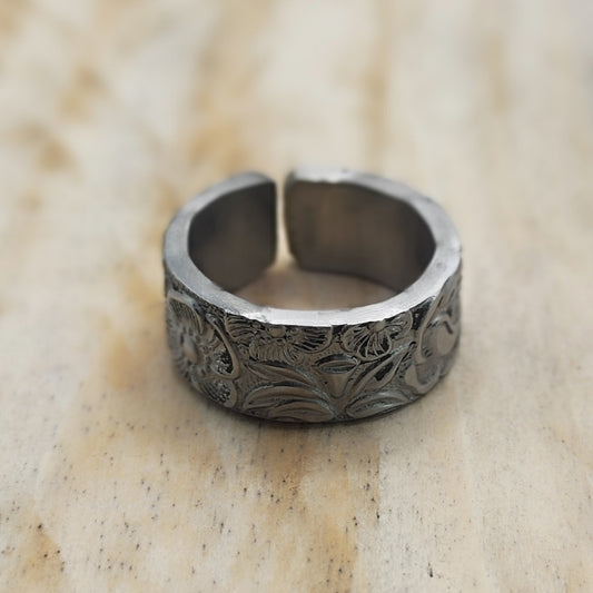 Stainless steel floral ring