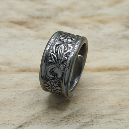Stainless steel floral ring