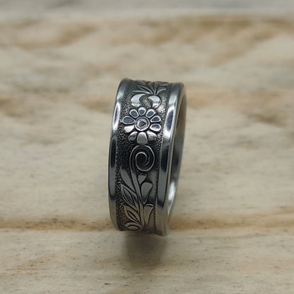 Stainless steel floral ring