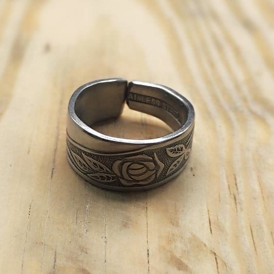 Stainless steel floral ring