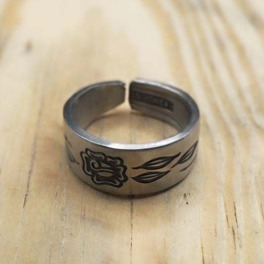 Stainless steel floral ring