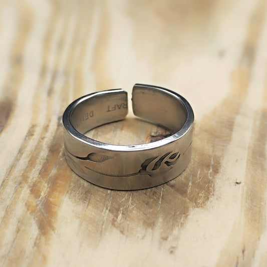 Stainless steel floral ring