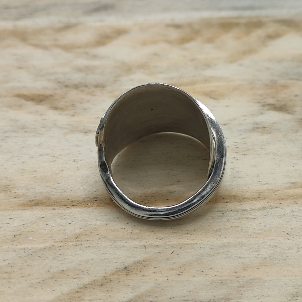 Chunky wrap around full spoon ring