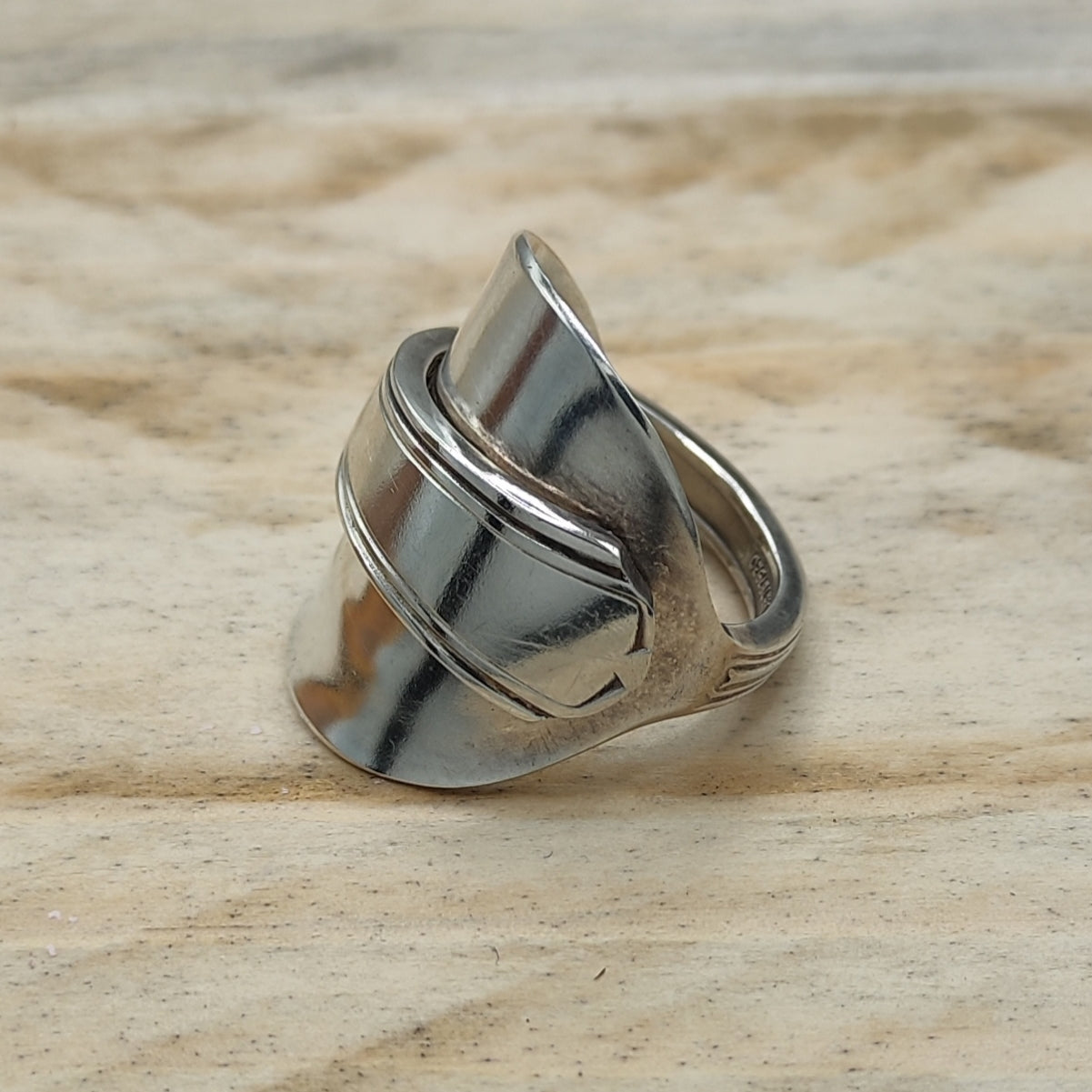 Chunky wrap around full spoon ring