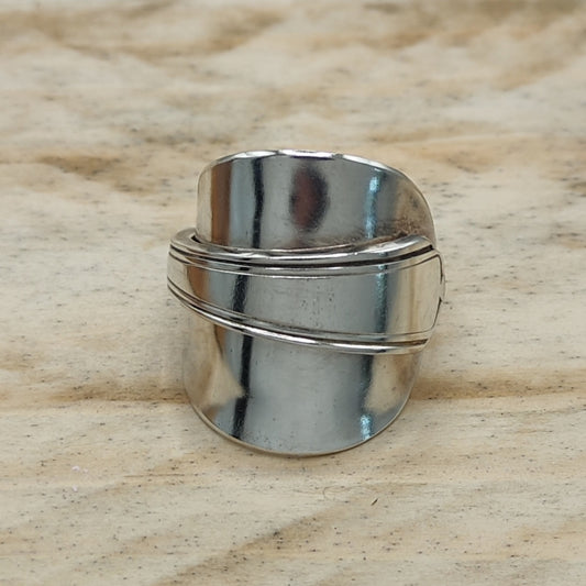 Chunky wrap around full spoon ring