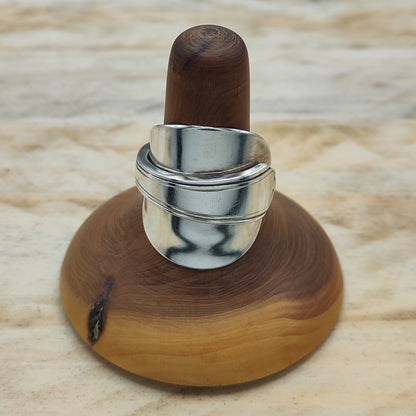 Chunky wrap around full spoon ring