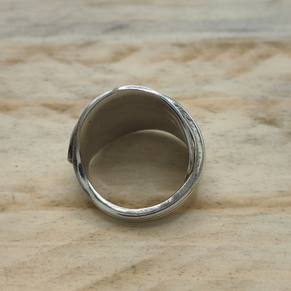 Chunky wrap around full spoon ring QEII Coronation