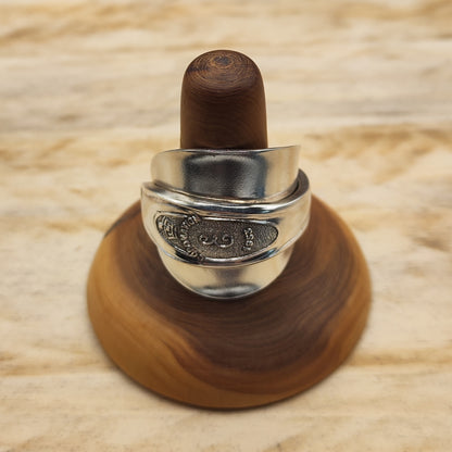 Chunky wrap around full spoon ring QEII Coronation