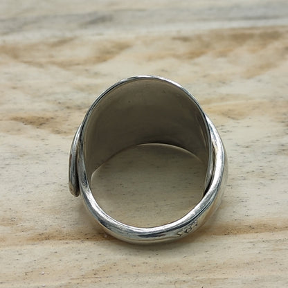 Chunky wrap around full spoon ring