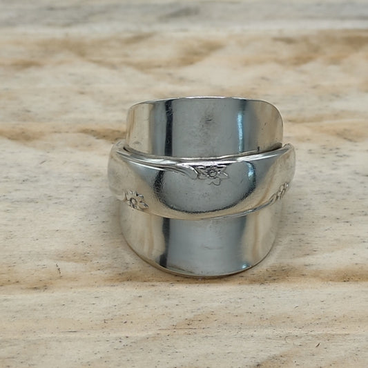 Chunky wrap around full spoon ring