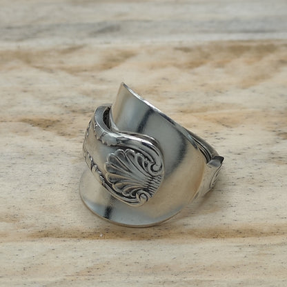 Chunky wrap around full spoon ring