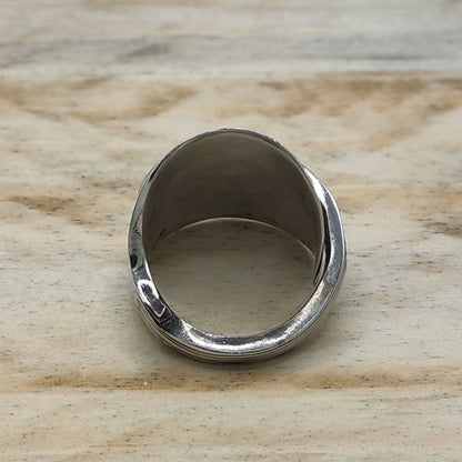 Chunky wrap around full spoon ring