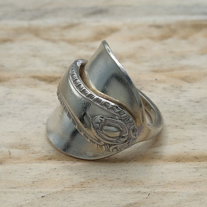 Chunky wrap around full spoon ring