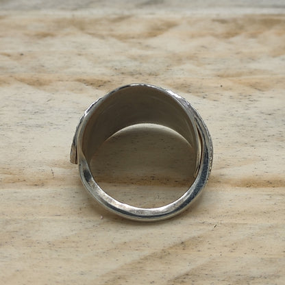 Chunky wrap around full spoon ring