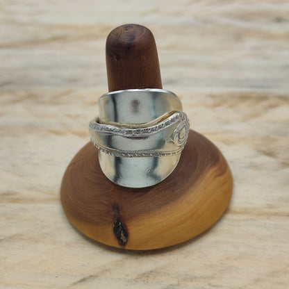Chunky wrap around full spoon ring