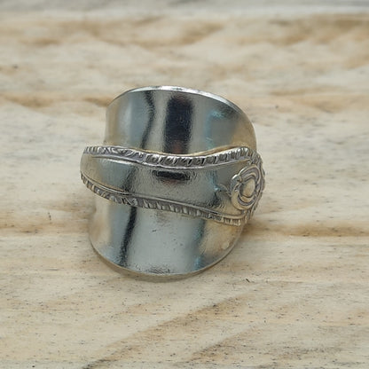 Chunky wrap around full spoon ring
