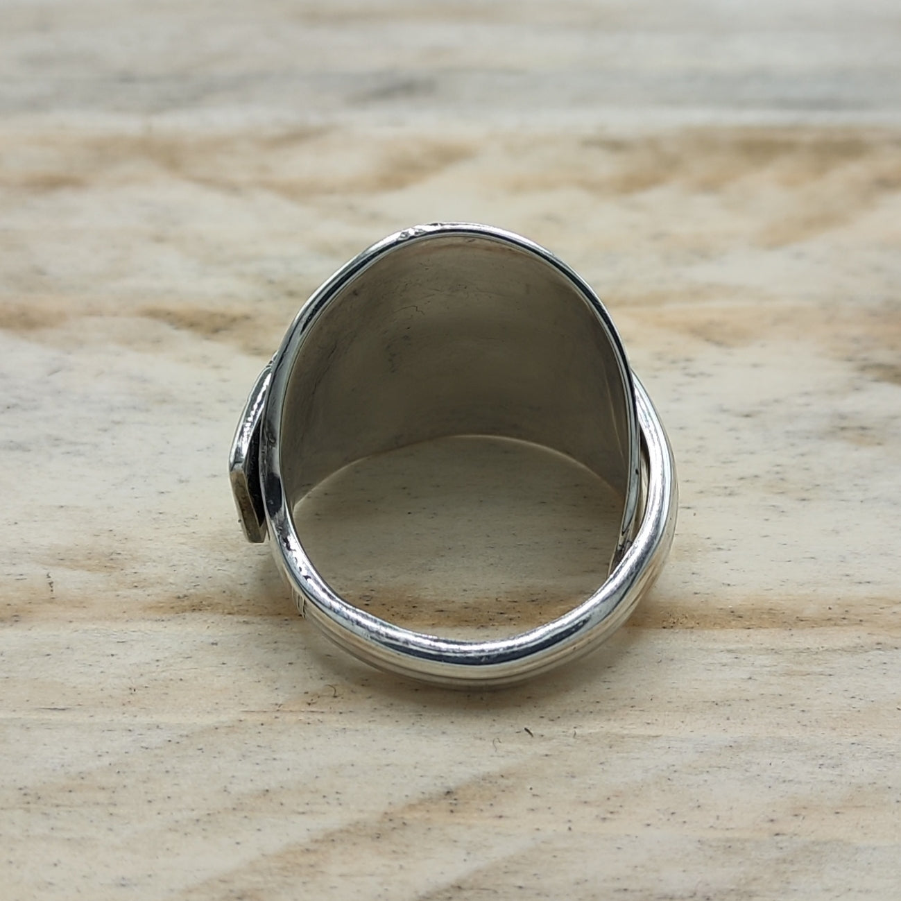 Chunky wrap around full spoon ring