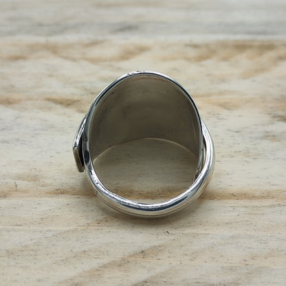 Chunky wrap around full spoon ring