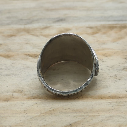 Chunky wrap around full spoon ring