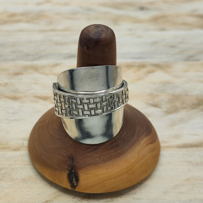 Chunky wrap around full spoon ring