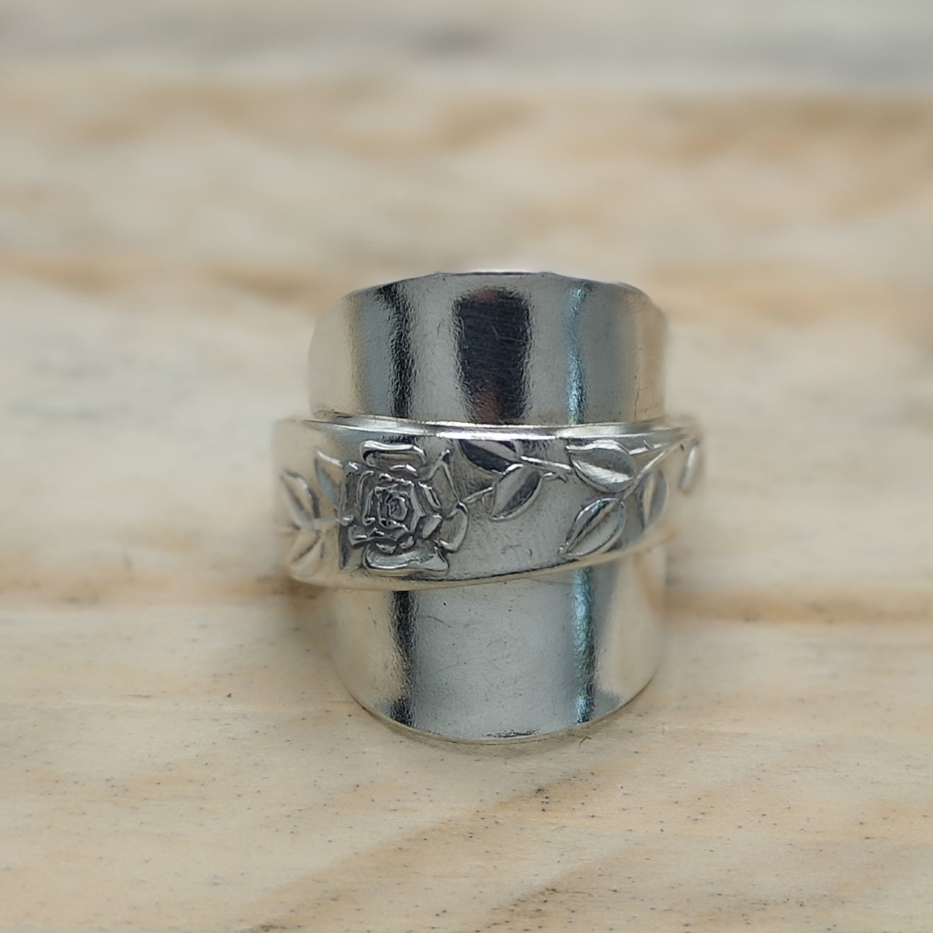Chunky wrap around full spoon ring
