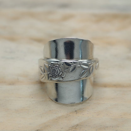 Chunky wrap around full spoon ring