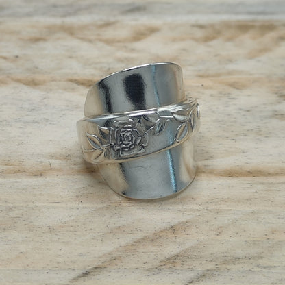 Chunky wrap around full spoon ring
