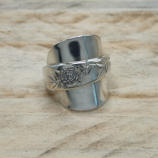 Chunky wrap around full spoon ring