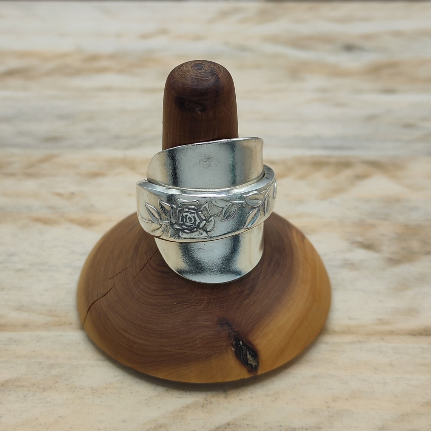 Chunky wrap around full spoon ring