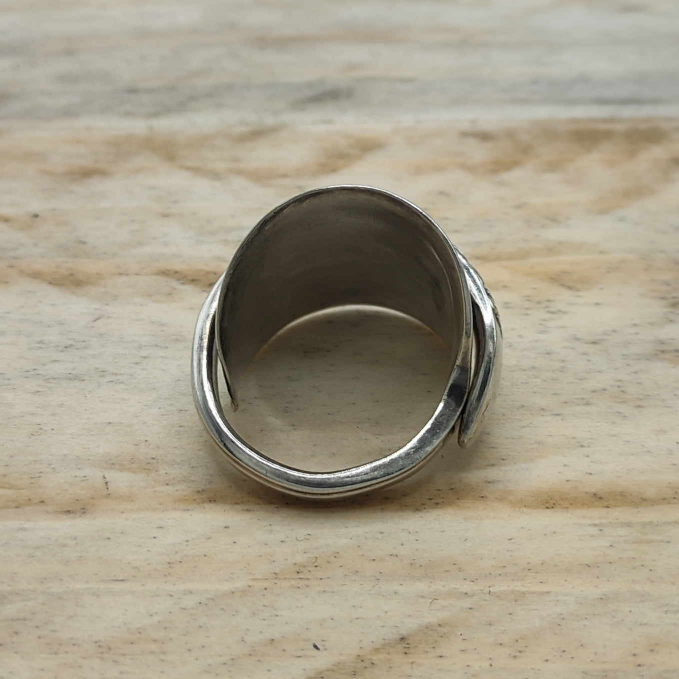 Chunky wrap around full spoon ring