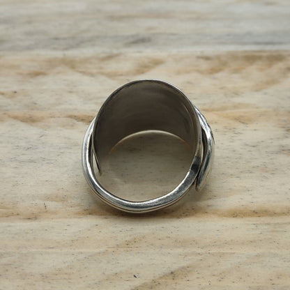 Chunky wrap around full spoon ring