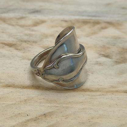 Chunky wrap around full spoon ring