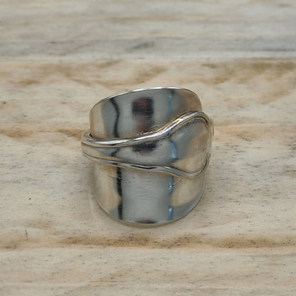 Chunky wrap around full spoon ring