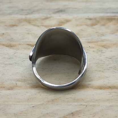 Chunky wrap around full spoon ring SS