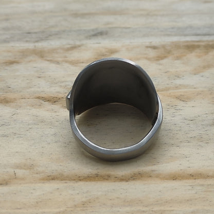 Chunky wrap around full spoon ring SS