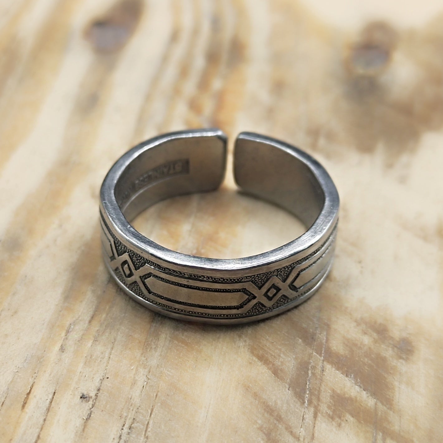 Stainless steel Geometric ring